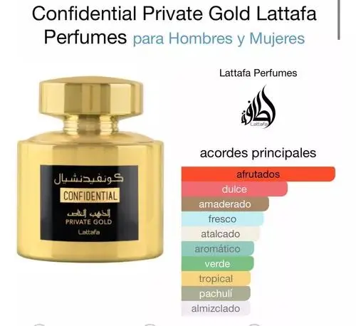 Confidential Private Gold Eau De Parfum 100ml Lattafa - Image 3