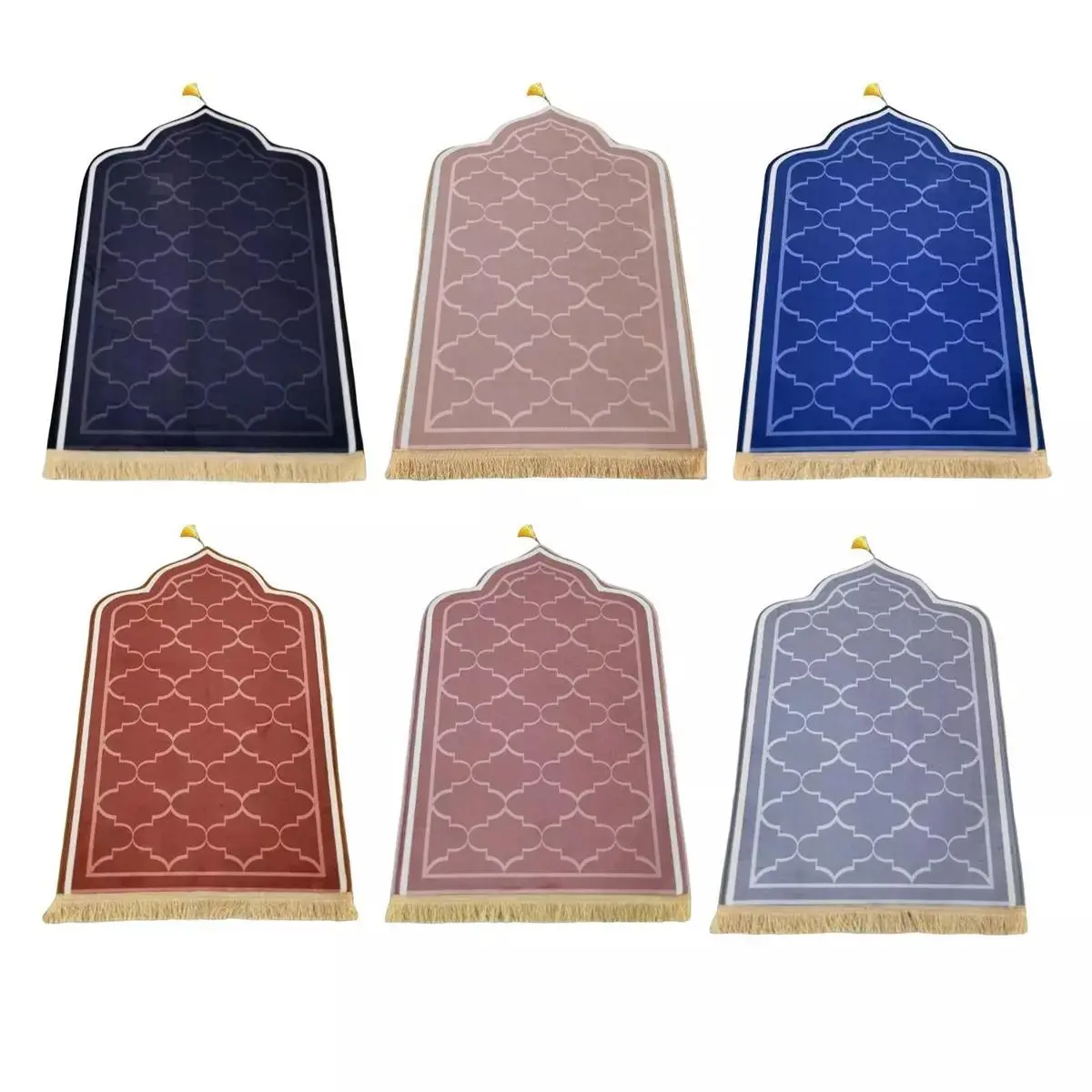 High Quality Mehrab Prayer Mats Mixed Color Padded Velvet (Non Slip) - Image 3