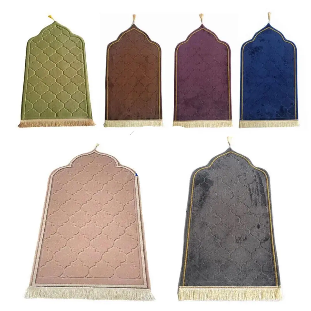High Quality Mehrab Prayer Mats Mixed Color Padded Velvet (Non Slip) - Image 4